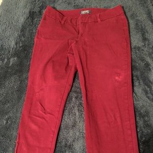 Pixie mid rise maroon pants 💕